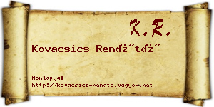 Kovacsics Renátó névjegykártya